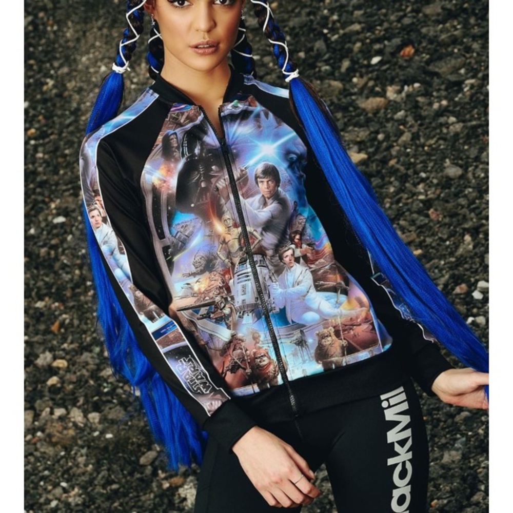 Blackmilk Star Wars montage bomber jacket
